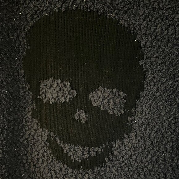 Bobeau Navy w black skeleton Textured Knit Top - Picture 3 of 5